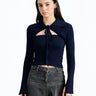 Galaxy Blue Tie Front Shrug - BonkersCorner