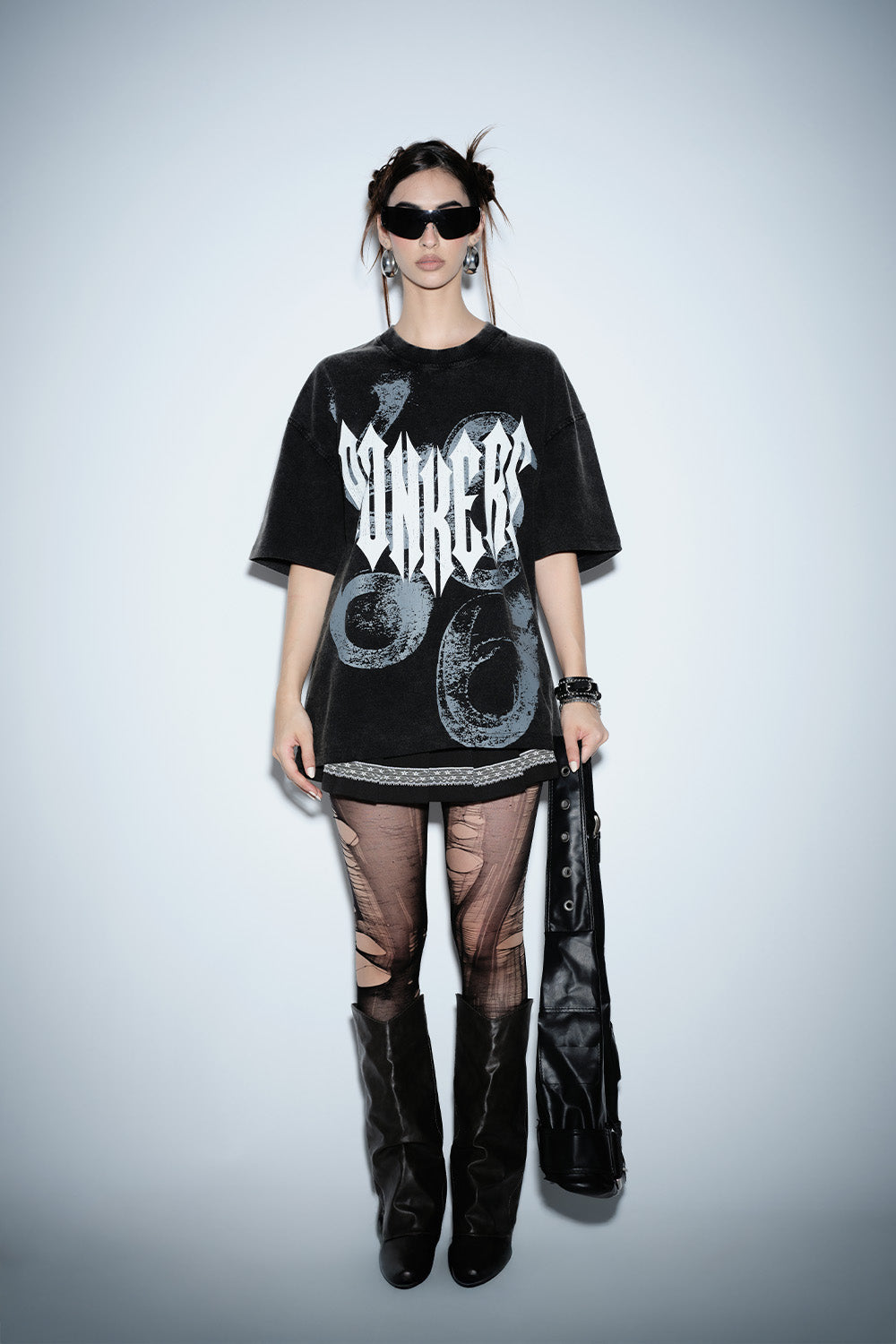 Gothic Spikes Oversized T-shirt - BonkersCorner