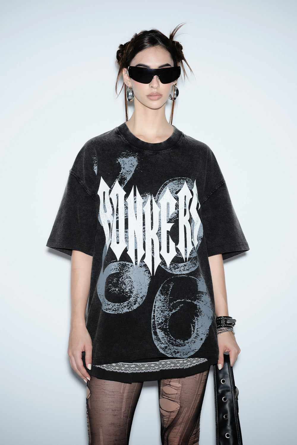 Gothic Spikes Oversized T-shirt - BonkersCorner