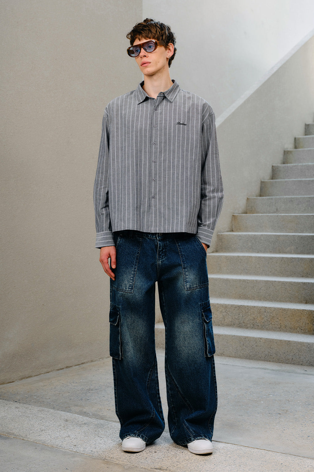 Graphite Pinstripe Full Sleeve Shirt