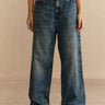 Gravel Wash Wide Leg Jeans - BonkersCorner