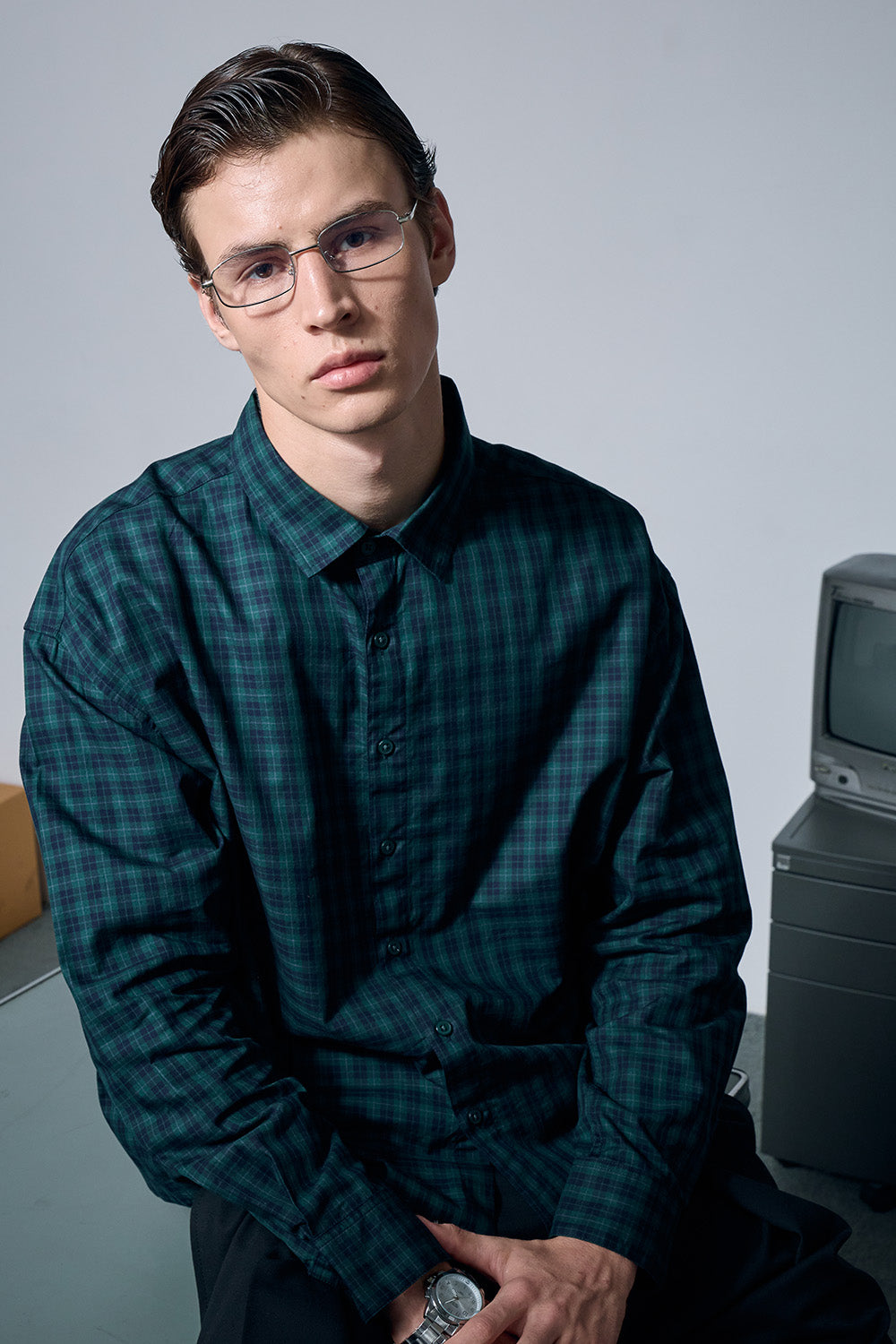 Green Plaid Full Sleeve Shirt - BonkersCorner