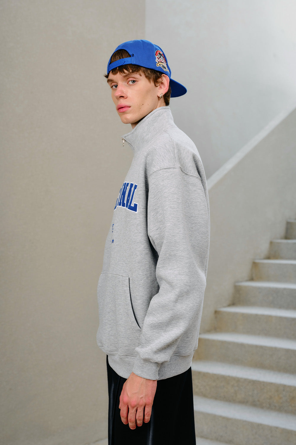 Grey Axis Half-Zip Sweatshirt - BonkersCorner