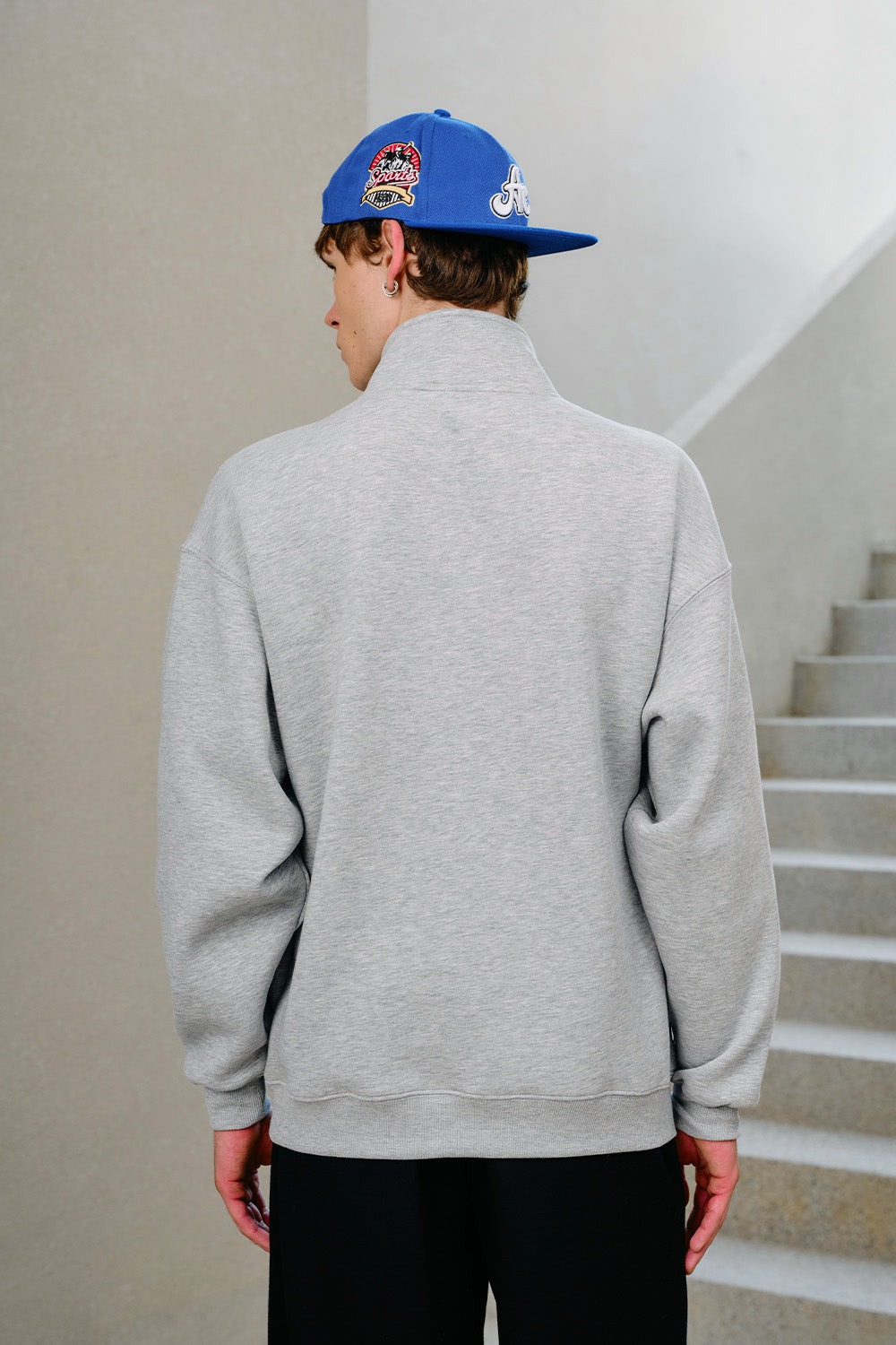 Grey Axis Half-Zip Sweatshirt - BonkersCorner