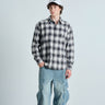 Grey Distressed Plaid Overshirt - BonkersCorner