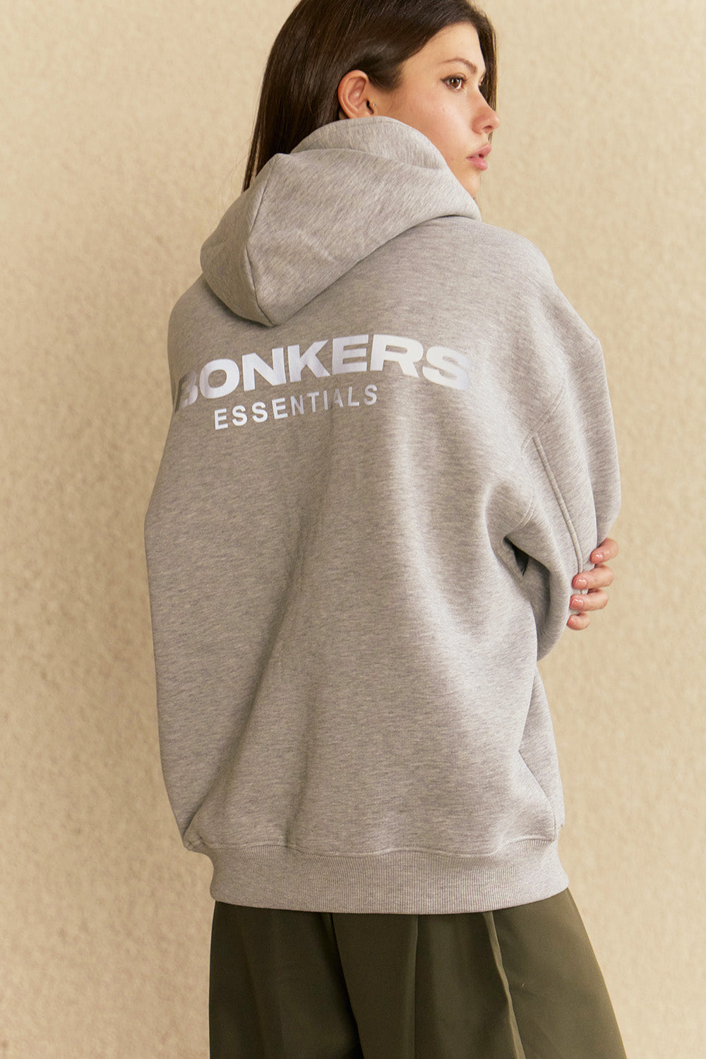 Grey Melange Classic Zip Hoodie