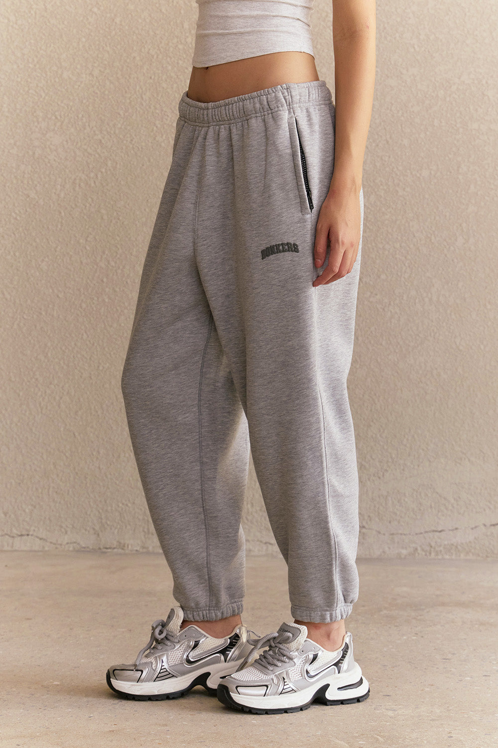 Grey Melange Cuffed Joggers - BonkersCorner