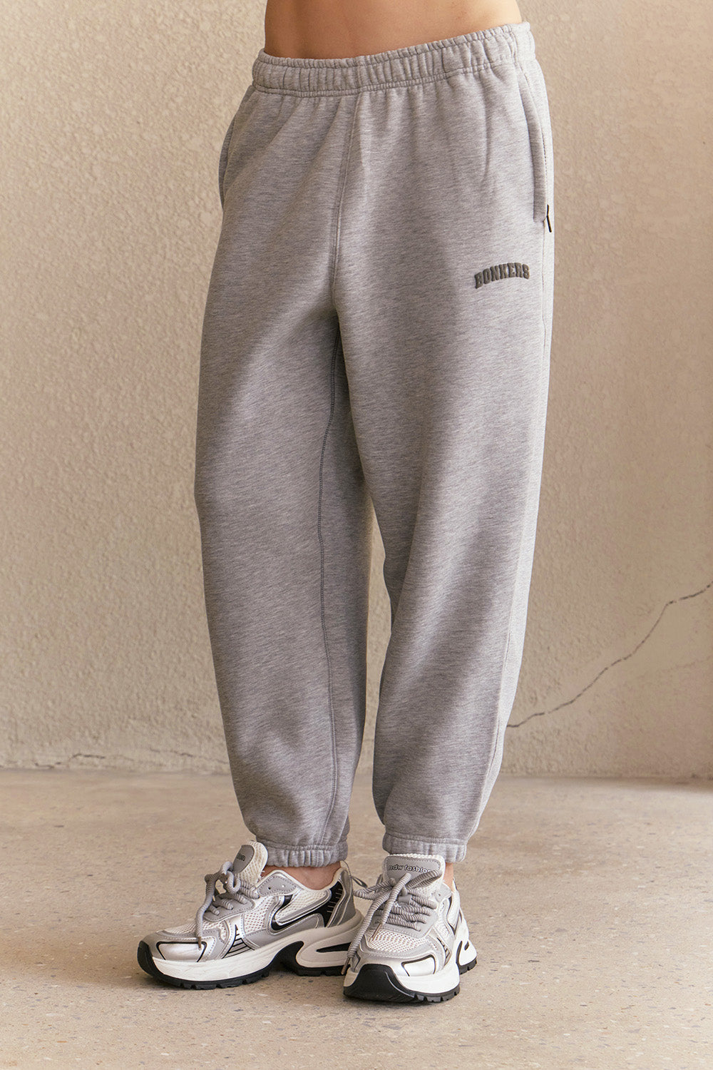 Grey Melange Cuffed Joggers - BonkersCorner
