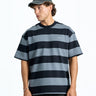 Grey Monochrome Stripe Oversized T-shirt - BonkersCorner