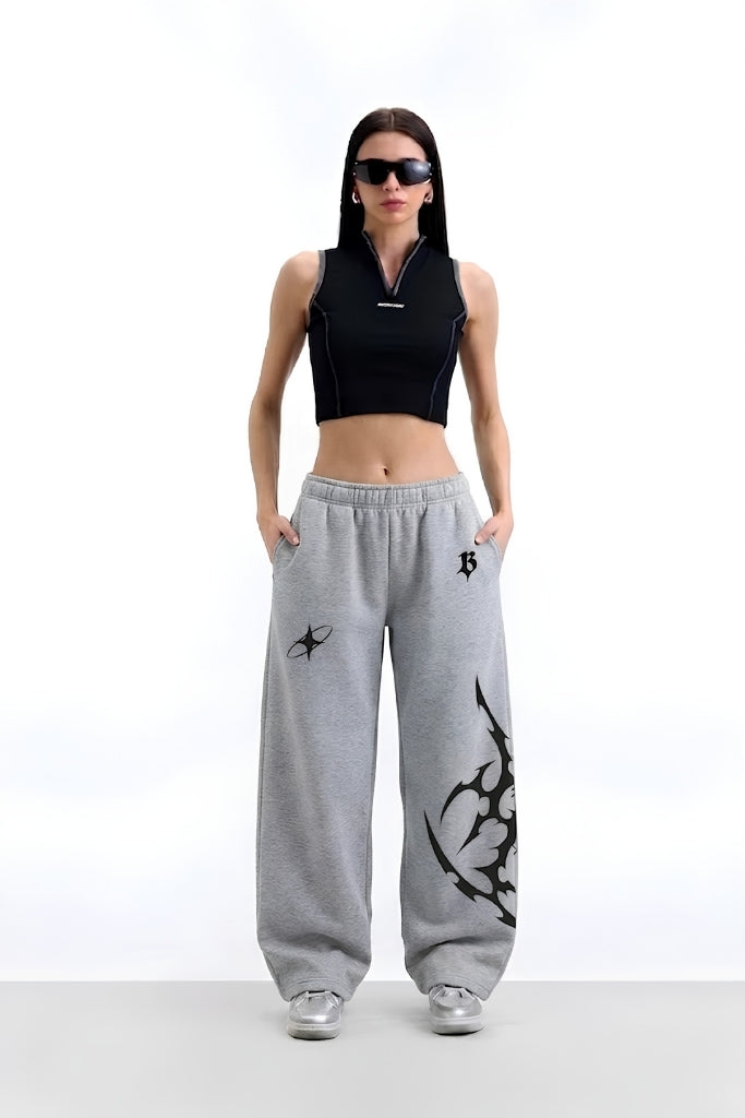 Grey Reaper Wide Leg Pants - BonkersCorner