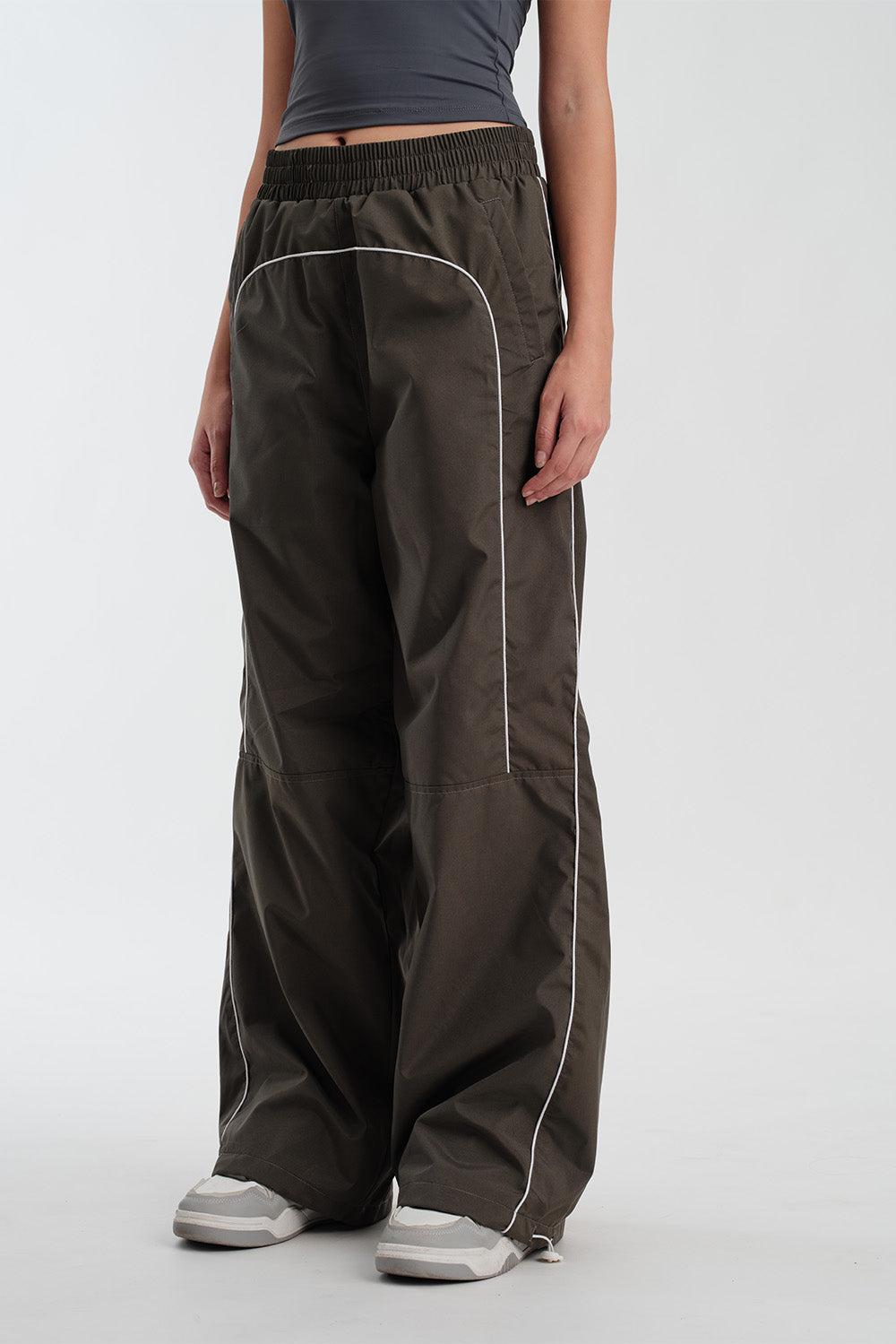 Grey Sporty Deconstructed Loose Pants - BonkersCorner