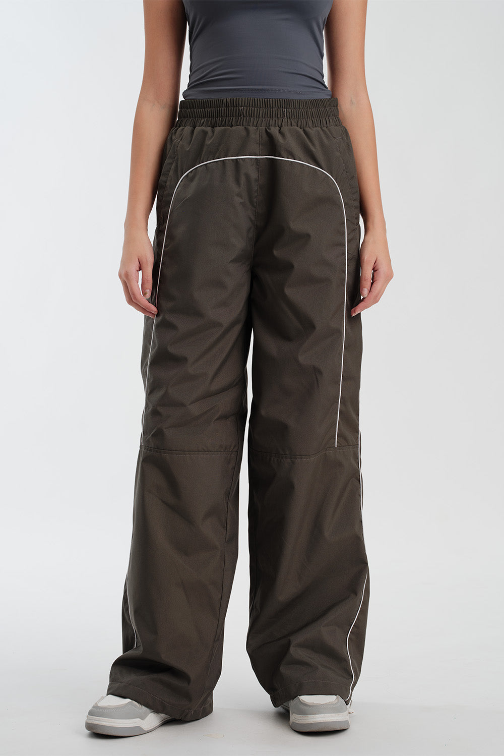 Grey Sporty Deconstructed Loose Pants - BonkersCorner