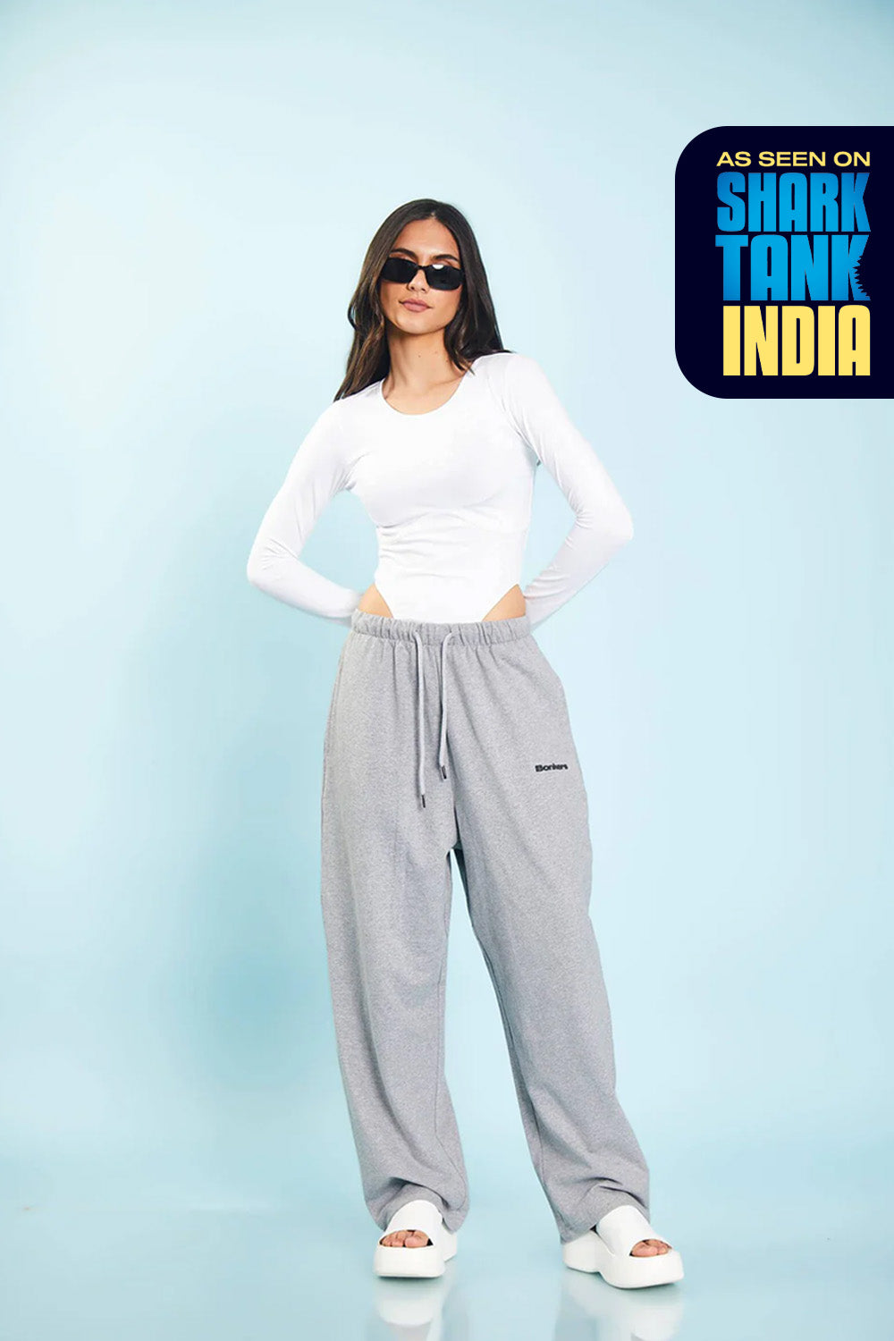 Grey Melange Loose Fit Joggers - BonkersCorner