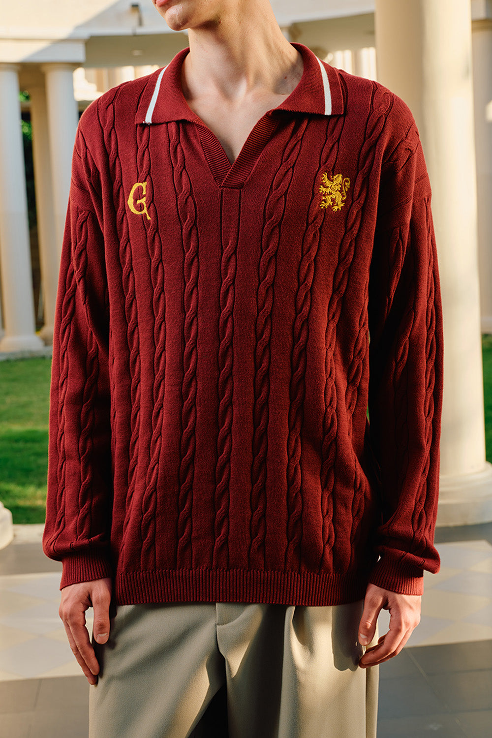Gryffindor Cable Knit Polo