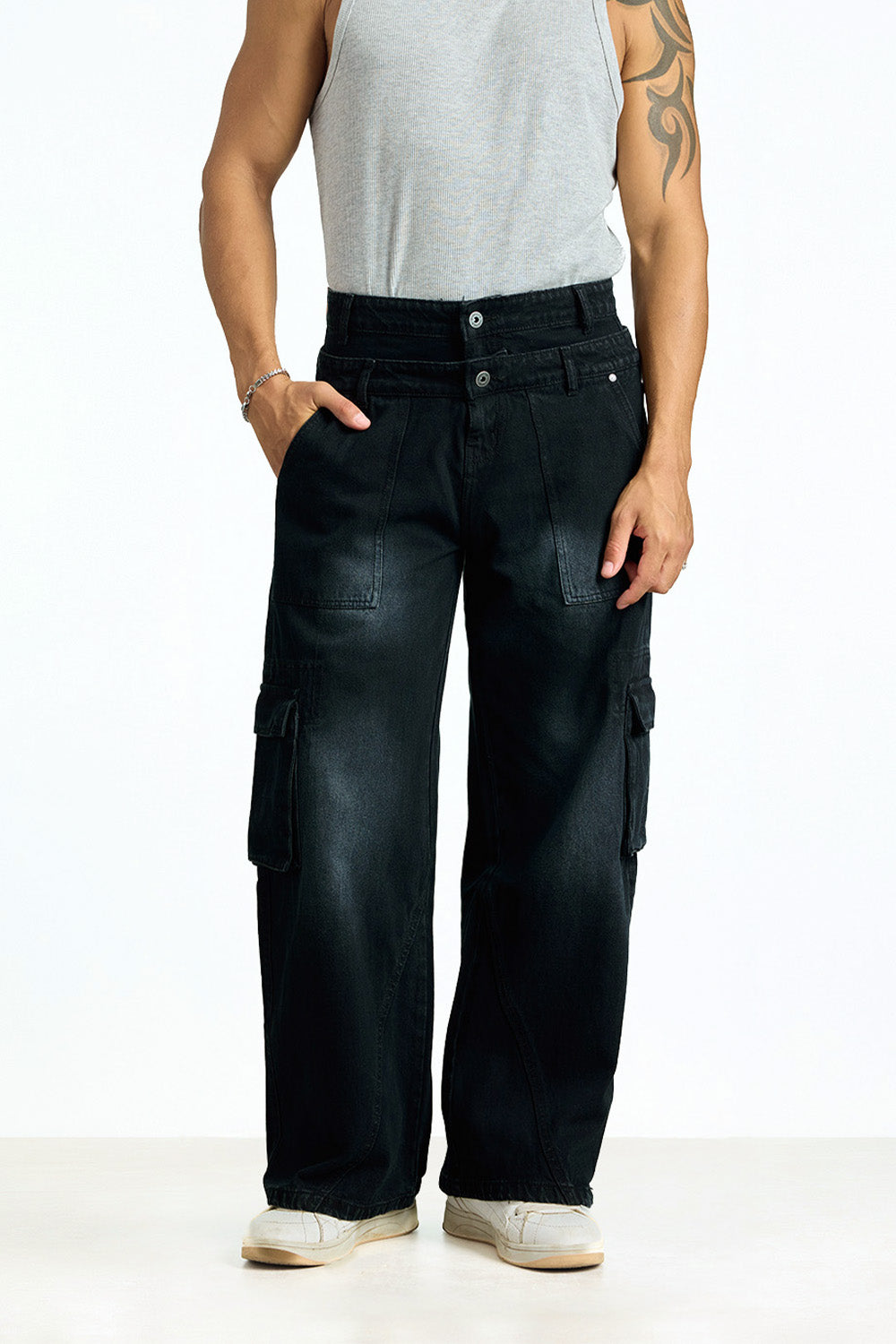 Heavy Fade Black Cargo - BonkersCorner