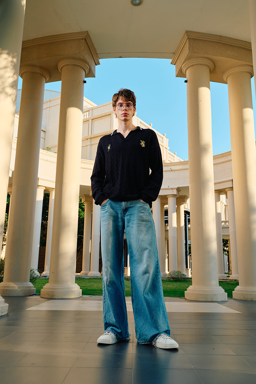 Hufflepuff Cable Knit Polo