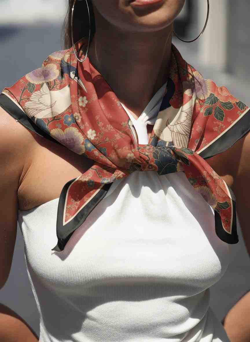 Imperial Crane Scarf - BonkersCorner