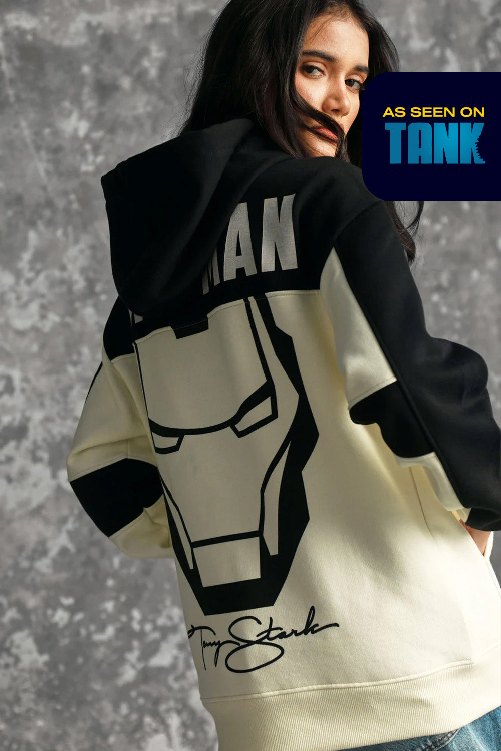 Iron Man Oversized Heavyweight Hoodie(Fleece) - BonkersCorner