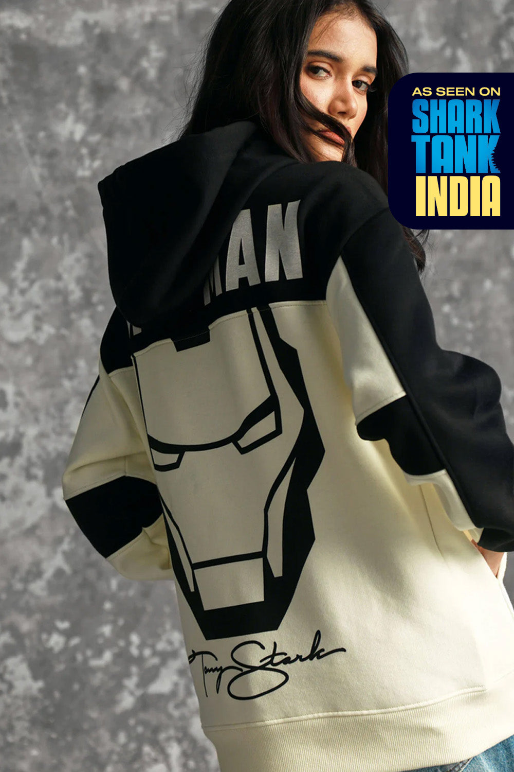 Iron Man Oversized Heavyweight Hoodie(Fleece) - BonkersCorner