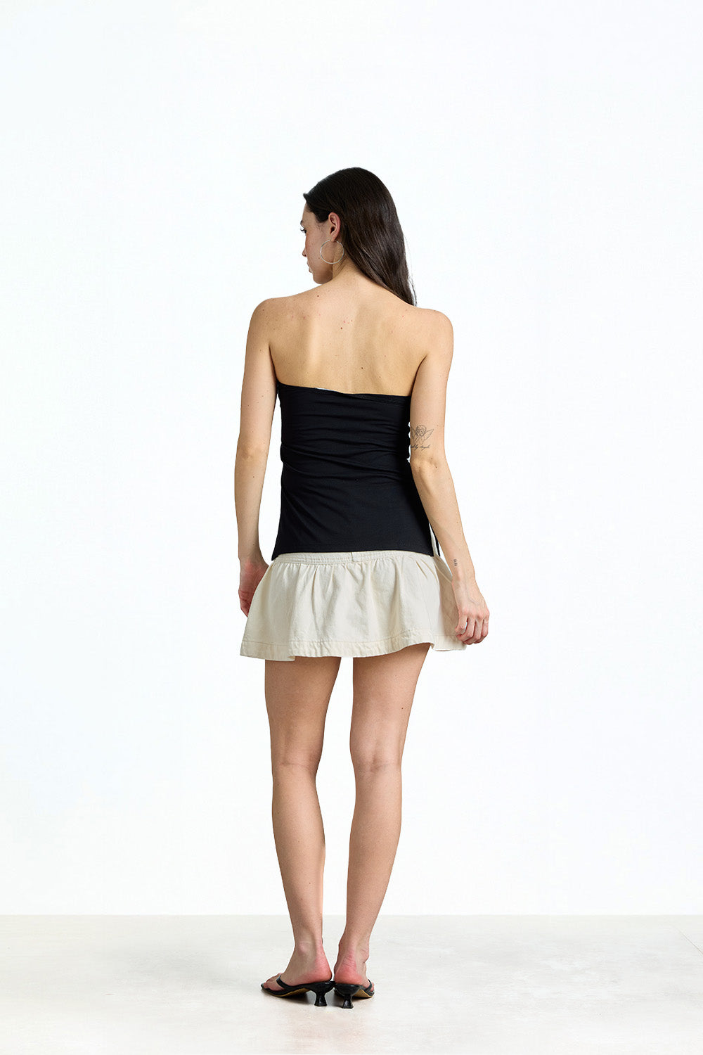 Jet Black Longline Tube Top - BonkersCorner