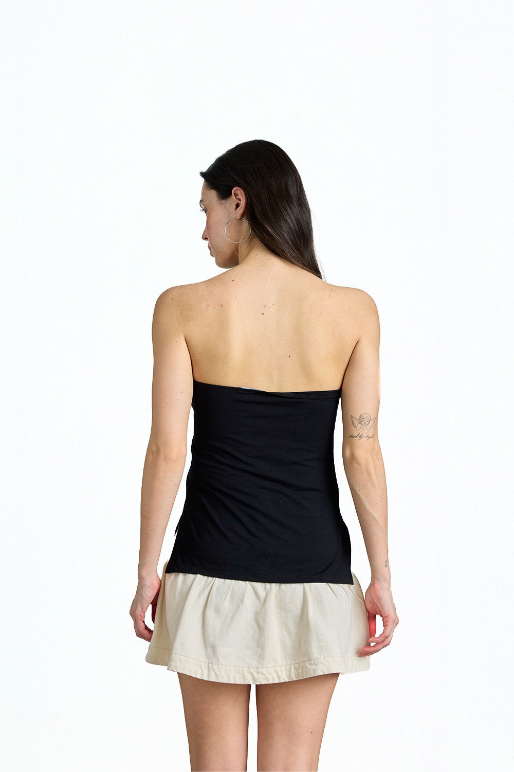 Jet Black Longline Tube Top - BonkersCorner