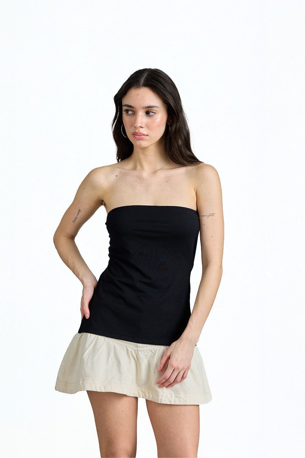 Jet Black Longline Tube Top