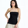 Jet Black Longline Tube Top - BonkersCorner