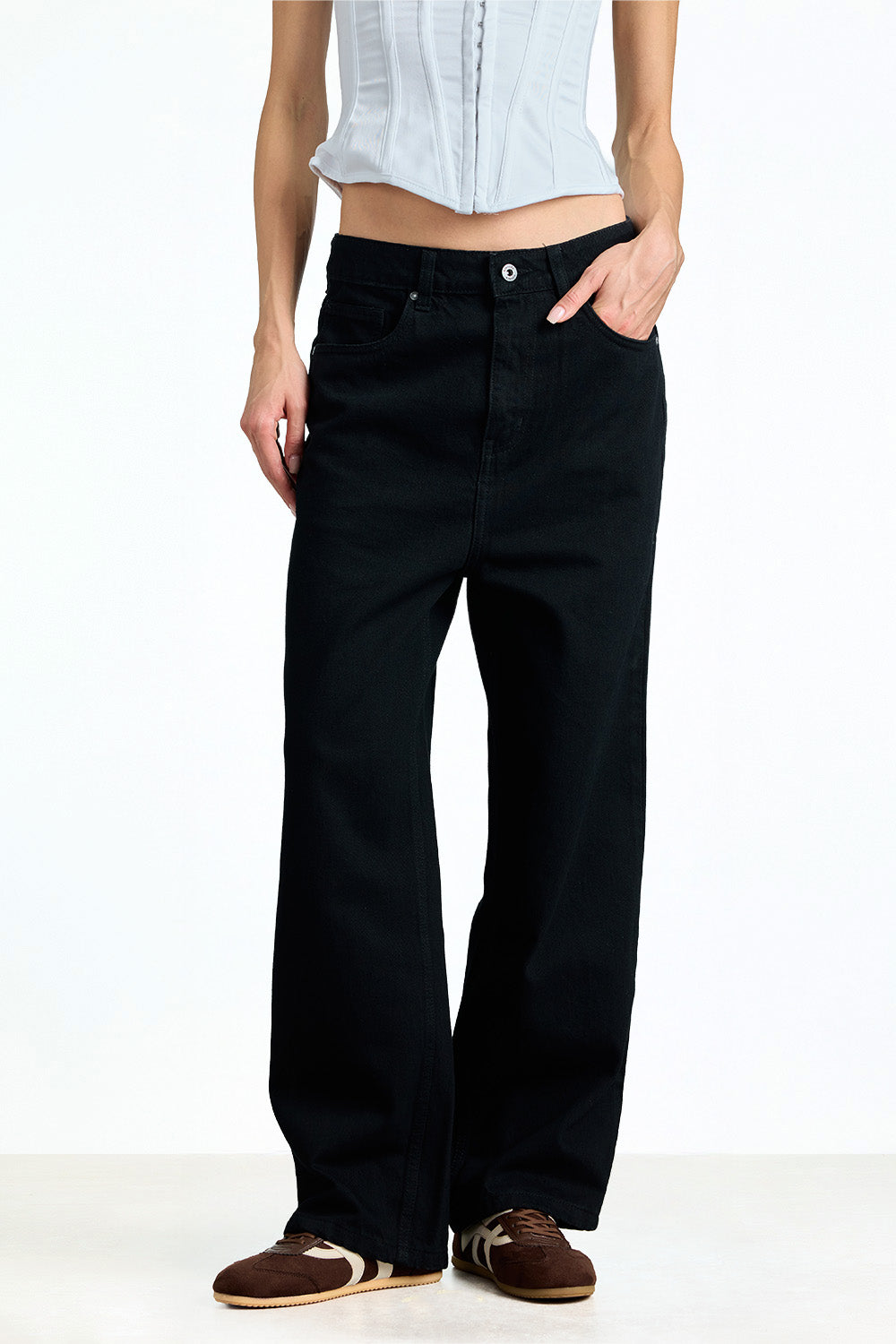 Jet Black Relaxed Fit Jeans
