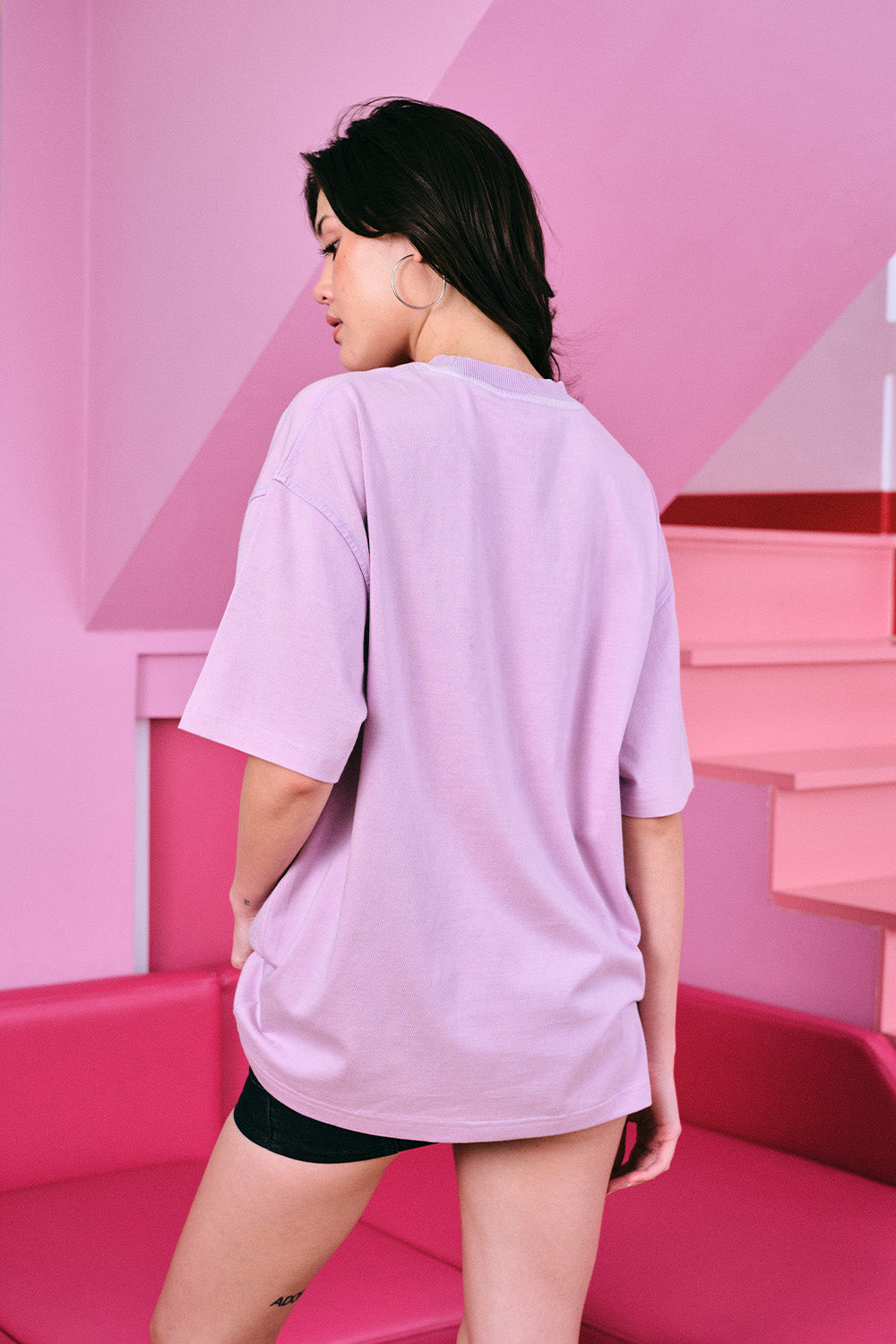 Kuromi Trouble Faded Lilac Oversized T-shirt - BonkersCorner