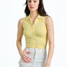 Lemon Coast Sleeveless Zip Polo - BonkersCorner