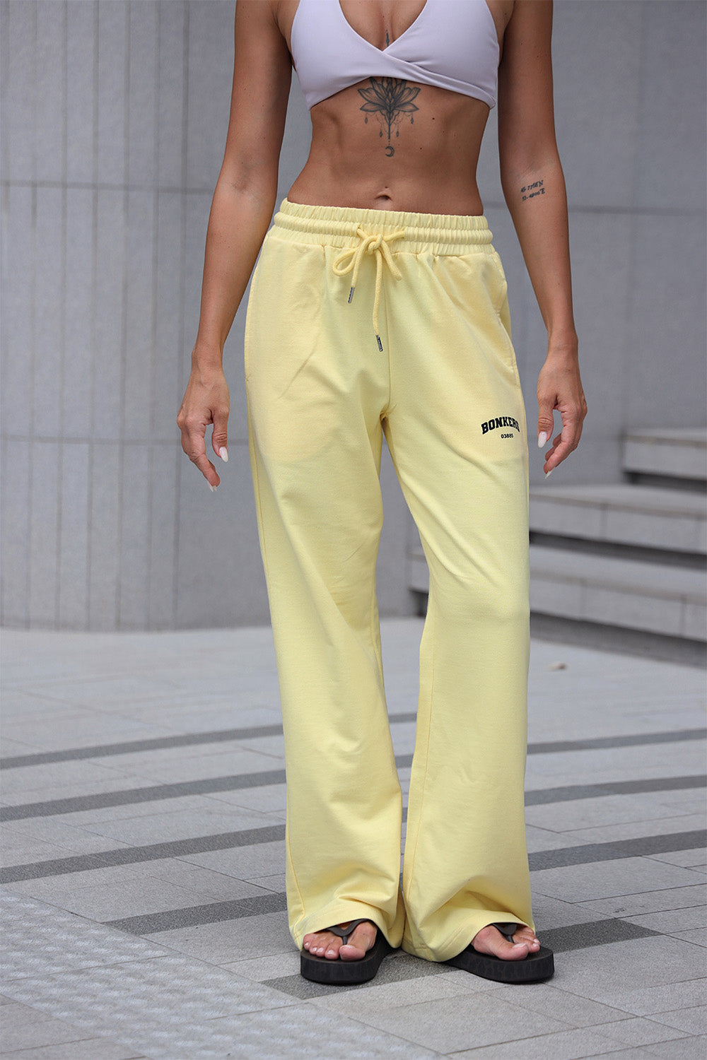 Mellow Yellow Wide-Leg Sweatpants