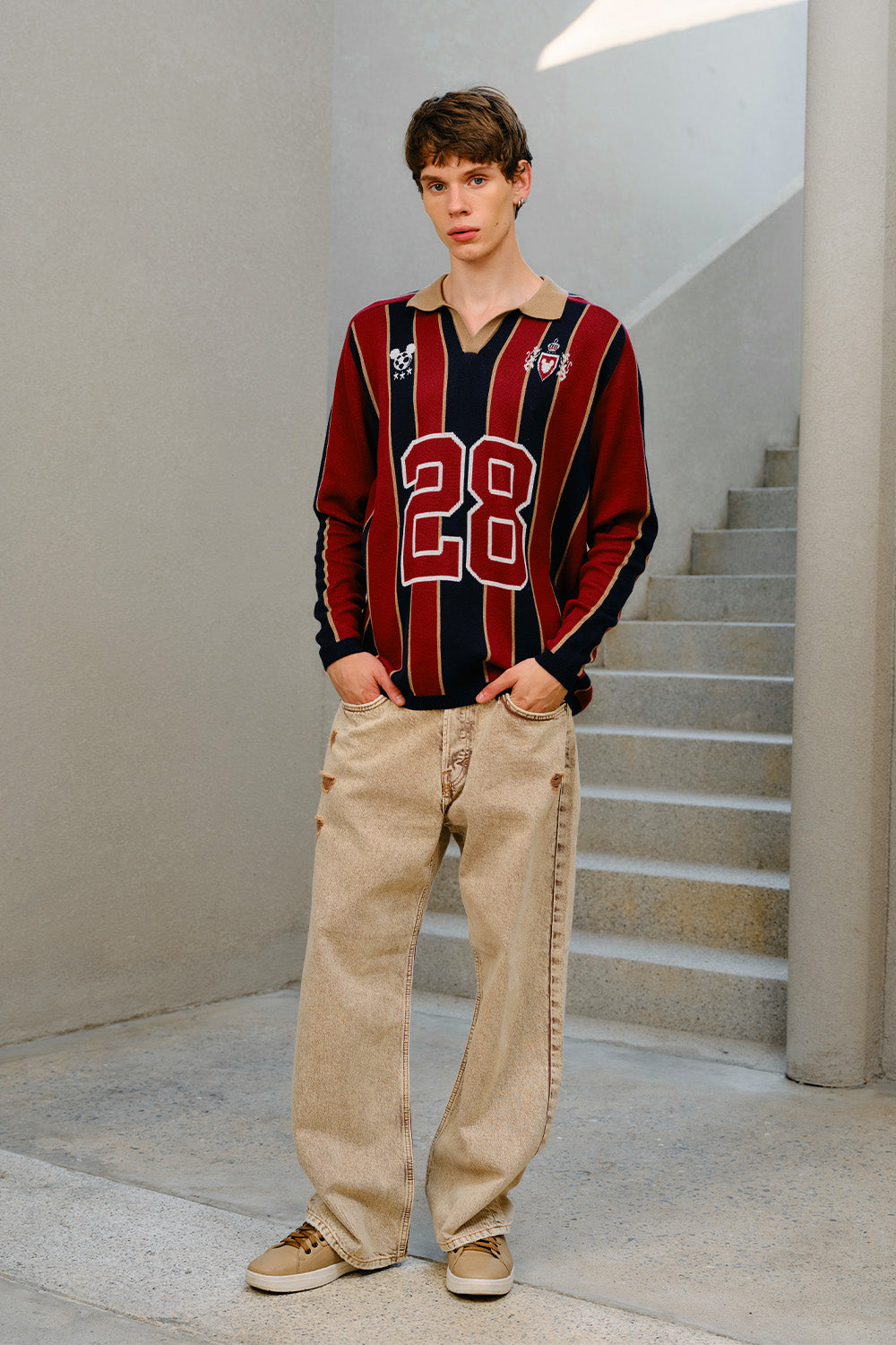 Mickey Home Run Full Sleeves Polo