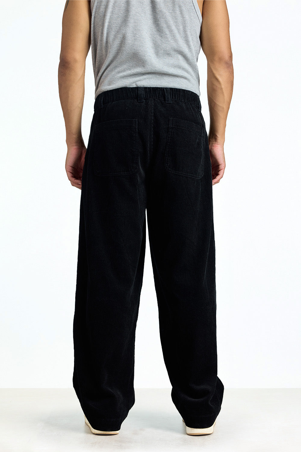 Midnight Black Corduroy Pants - BonkersCorner