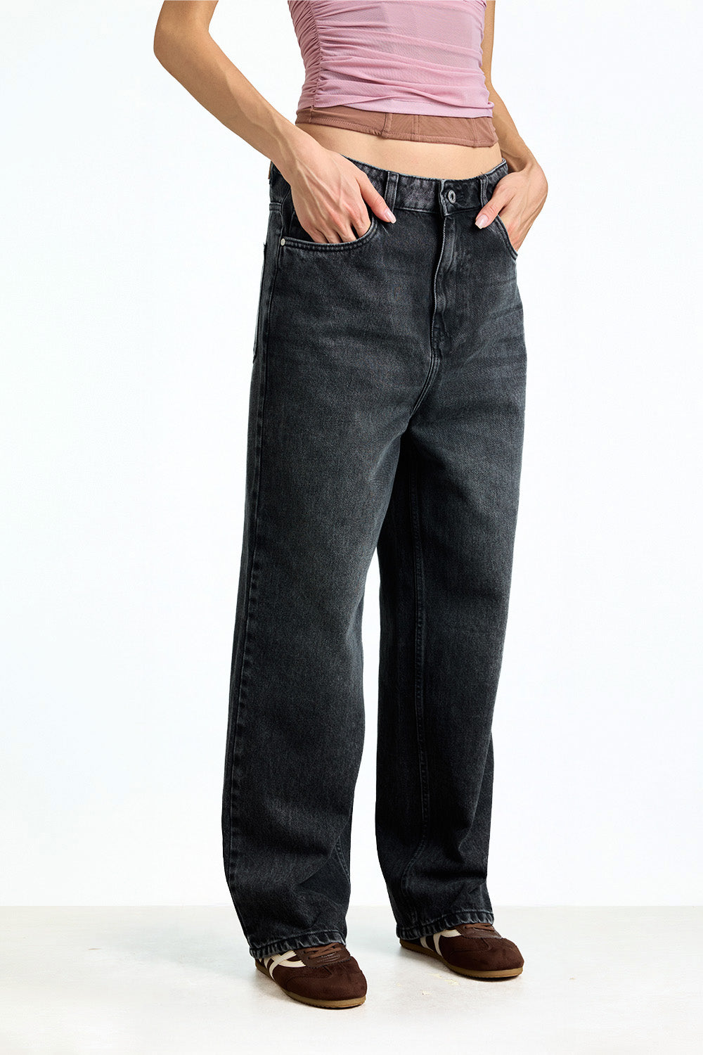 Midnight Black Relaxed Fit Jeans - BonkersCorner