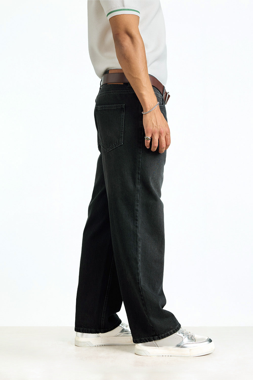 Midnight Black Relaxed Fit Jeans - BonkersCorner