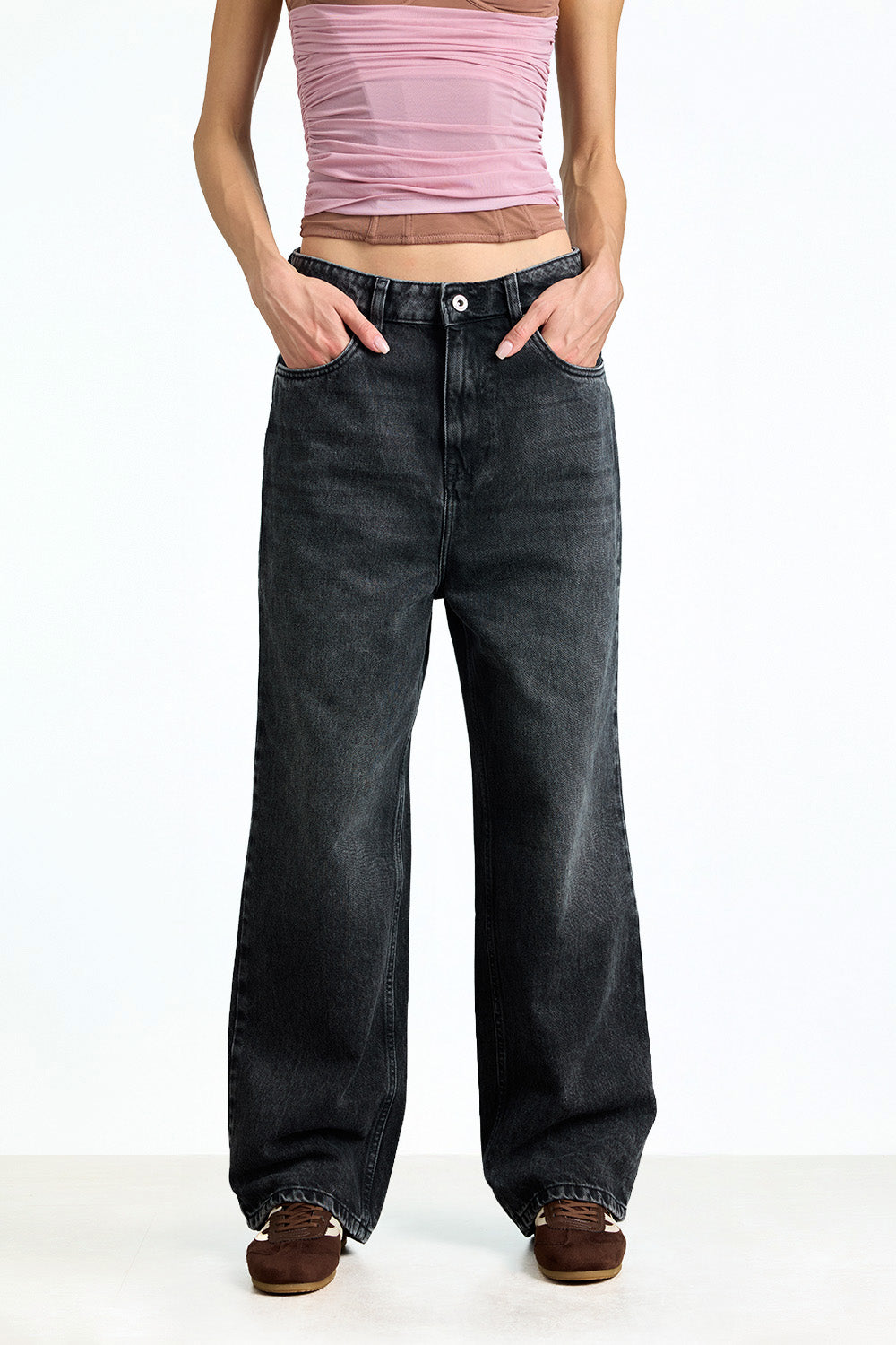Midnight Black Relaxed Fit Jeans - BonkersCorner