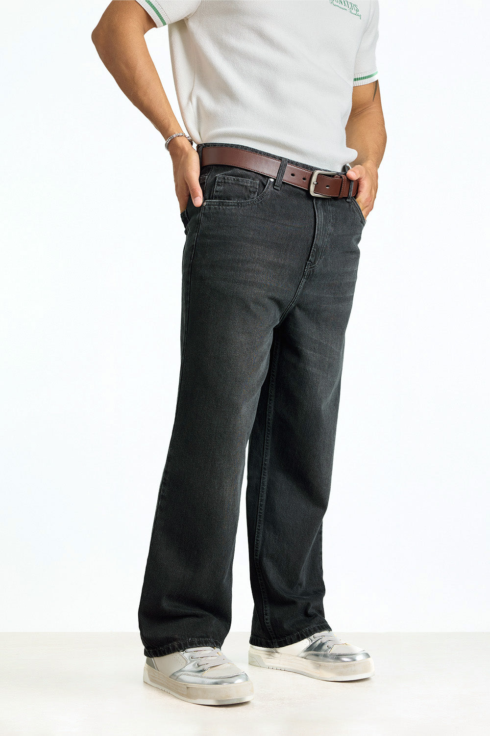 Midnight Black Relaxed Fit Jeans - BonkersCorner