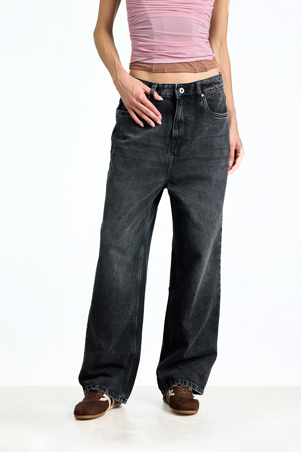 Midnight Black Relaxed Fit Jeans - BonkersCorner