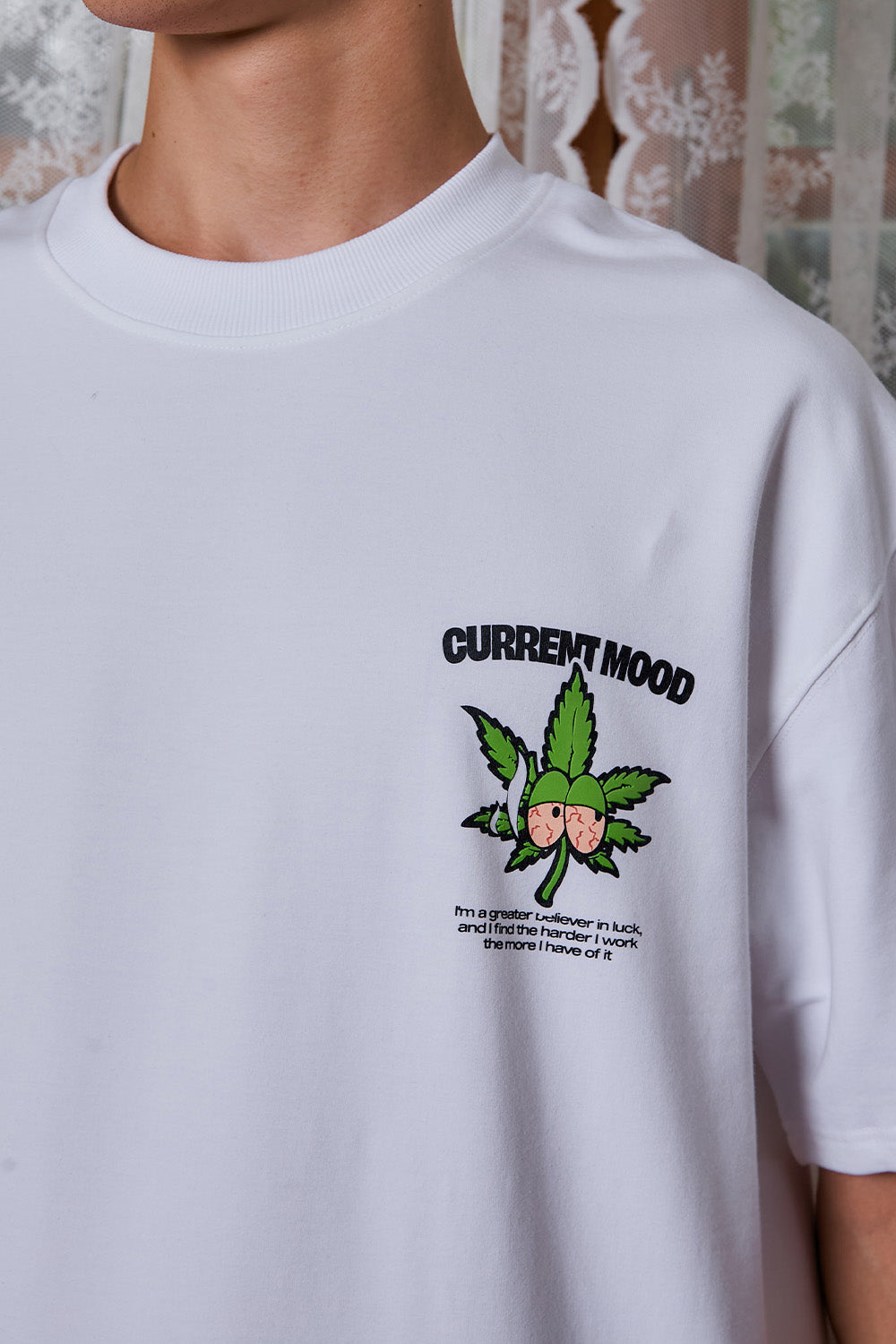 Mildly Baked White Oversized T-shirt