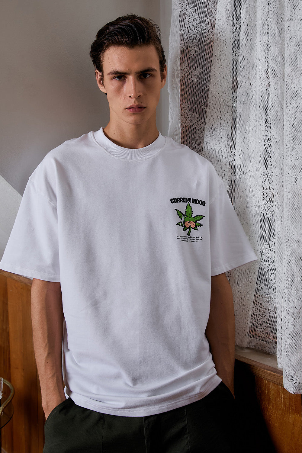 Mildly Baked White Oversized T-shirt