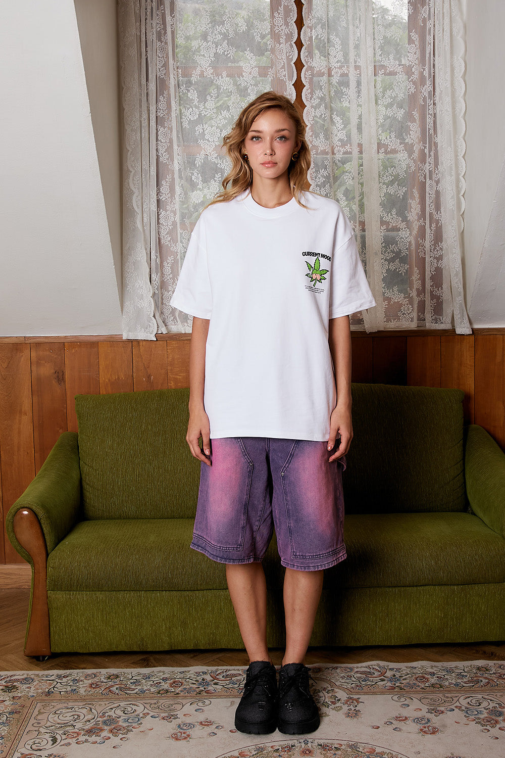 Mildly Baked White Oversized T-shirt