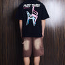 Mixed Placement Oversized T-shirt - BonkersCorner