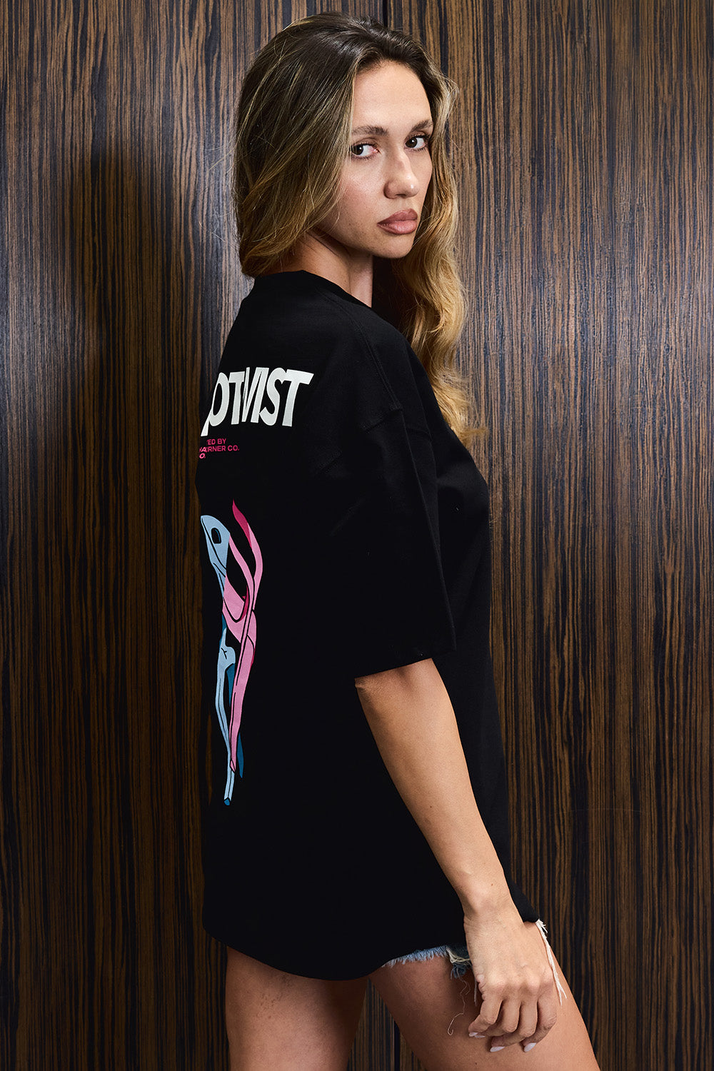 Mixed Placement Oversized T-shirt - BonkersCorner