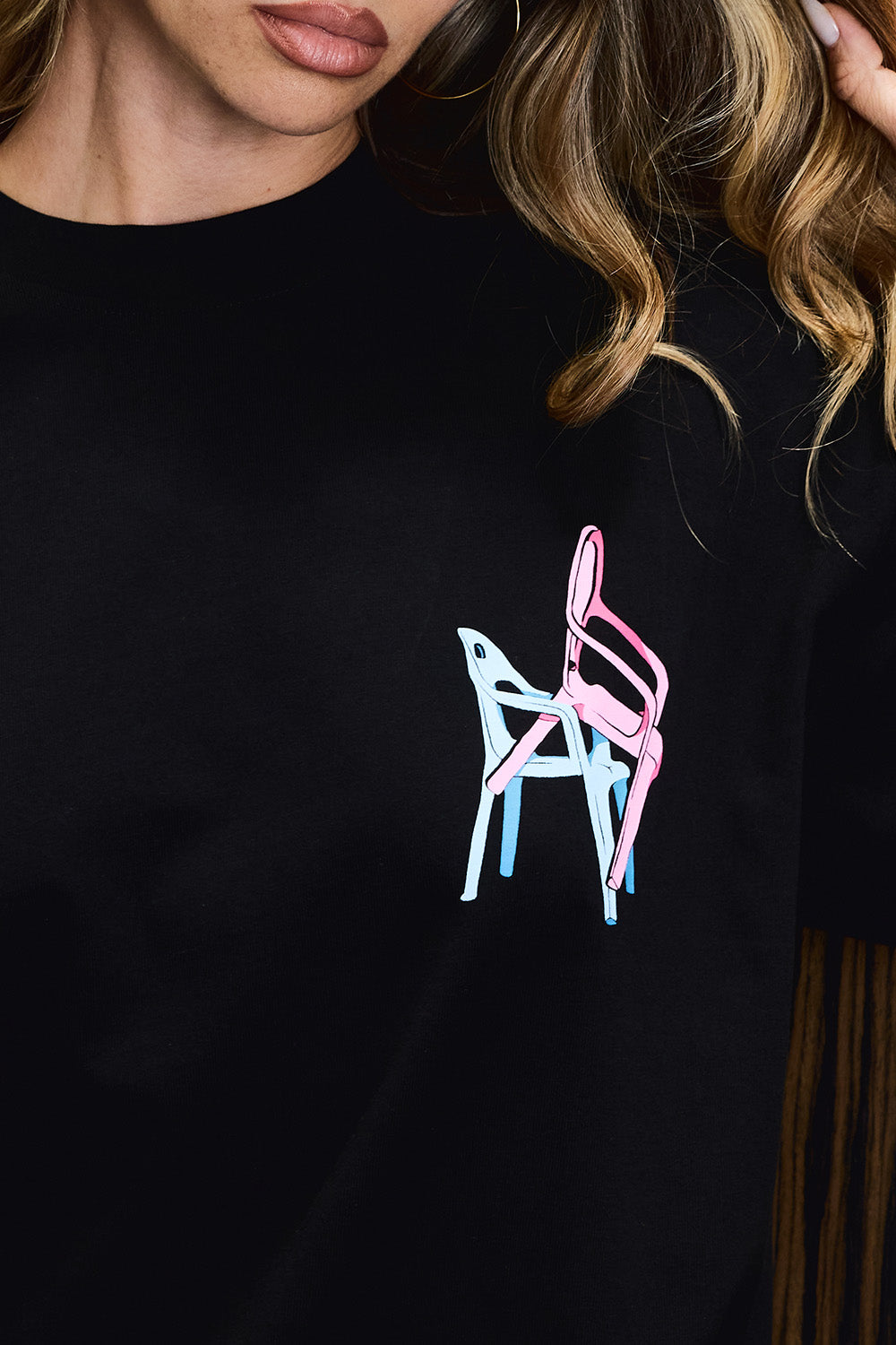 Mixed Placement Oversized T-shirt - BonkersCorner