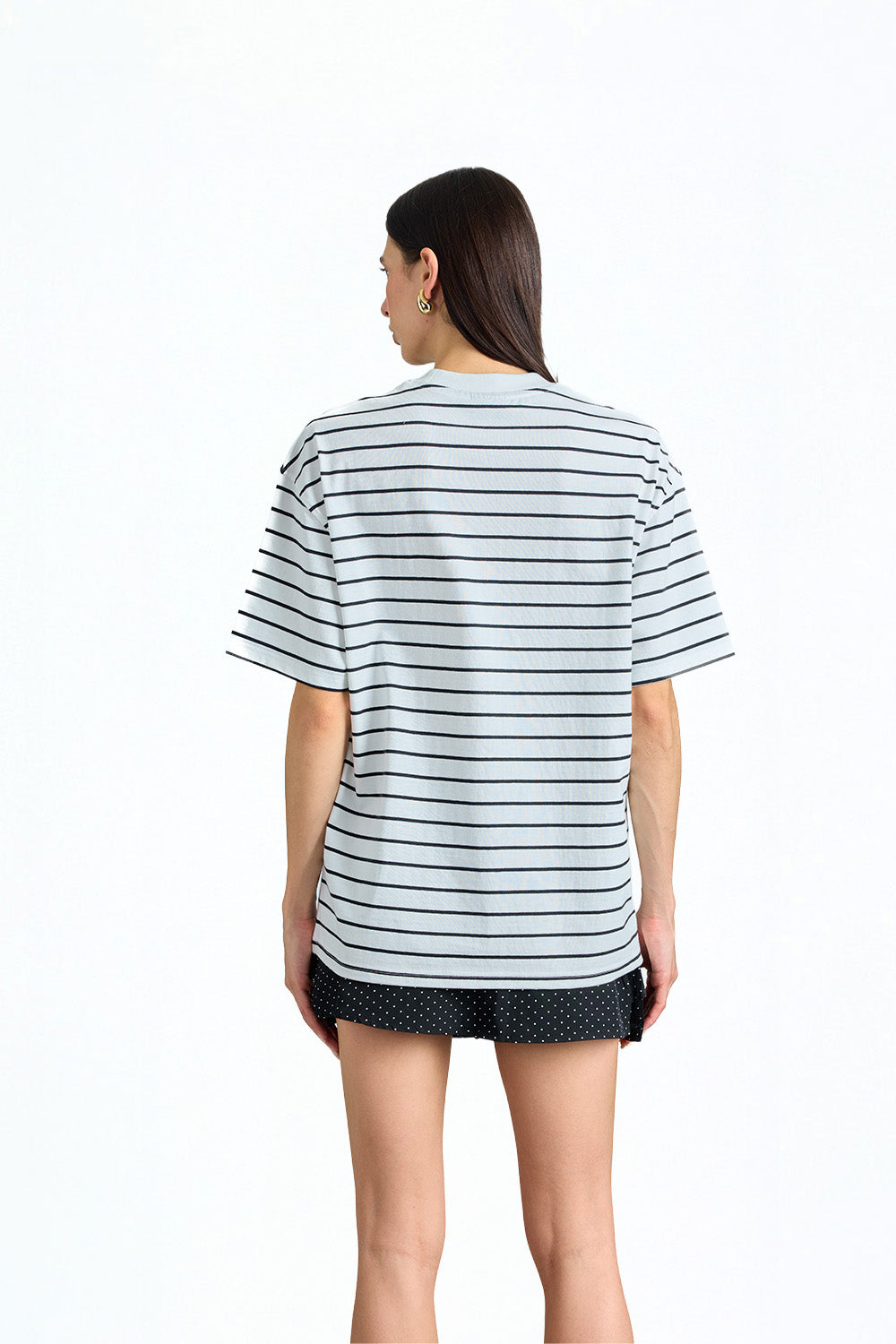 Mono Line Stripe Oversized T-shirt - BonkersCorner