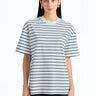Mono Line Stripe Oversized T-shirt - BonkersCorner