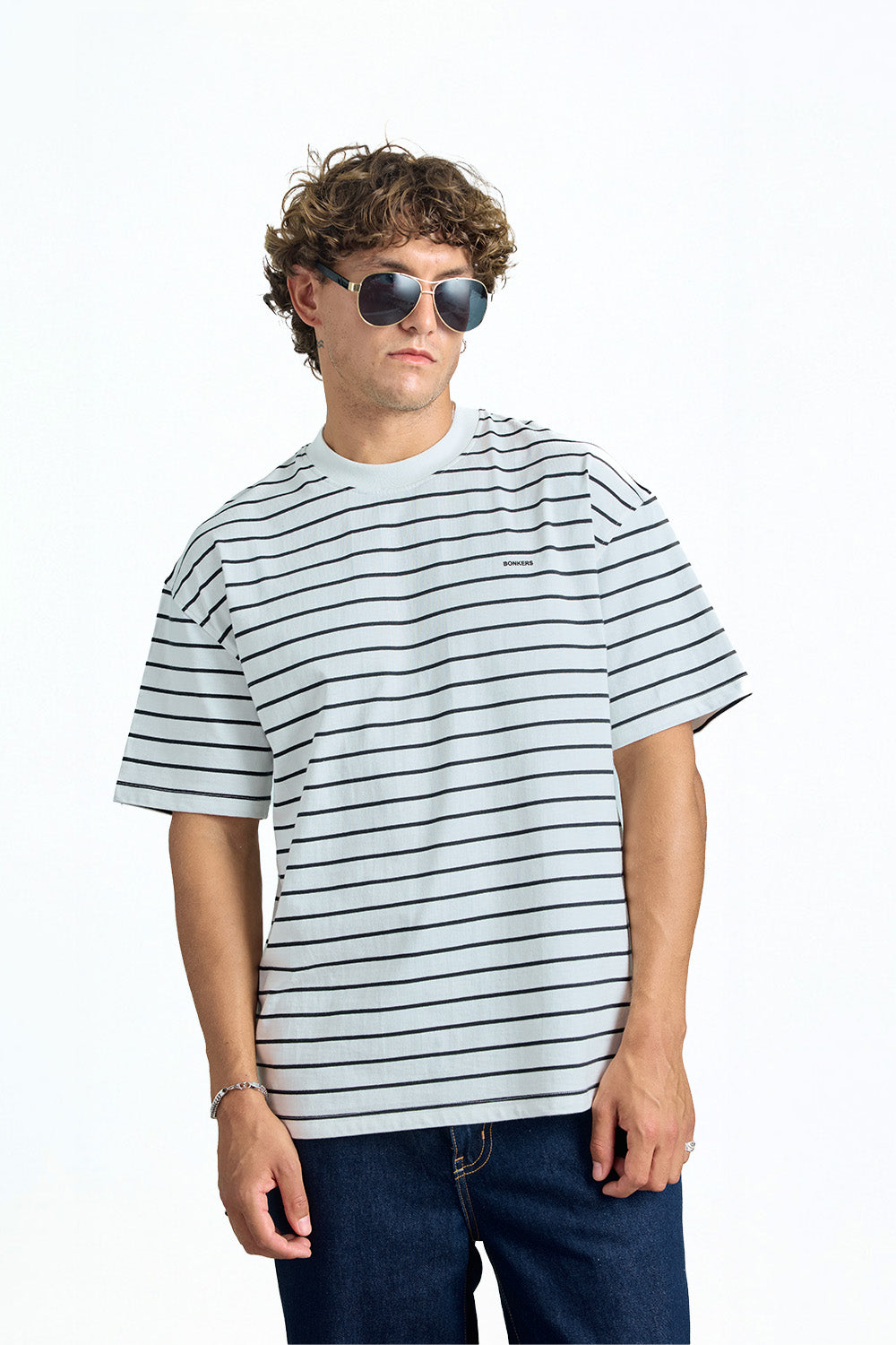 Mono Line Stripe Oversized T-shirt