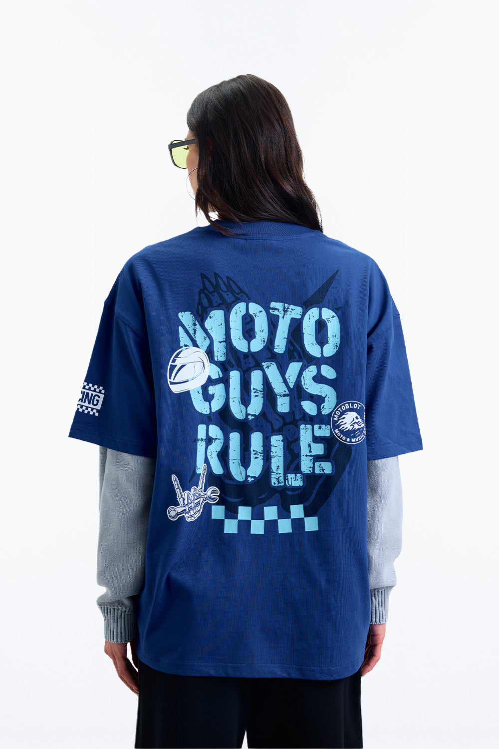 Moto Guys Rule Oversized T-shirt - BonkersCorner
