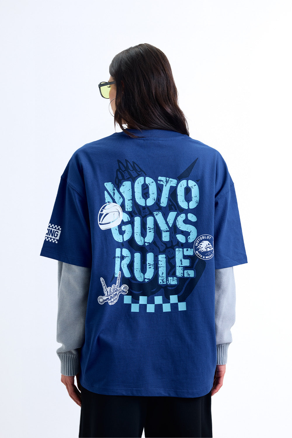 Moto Guys Rule Oversized T-shirt - BonkersCorner