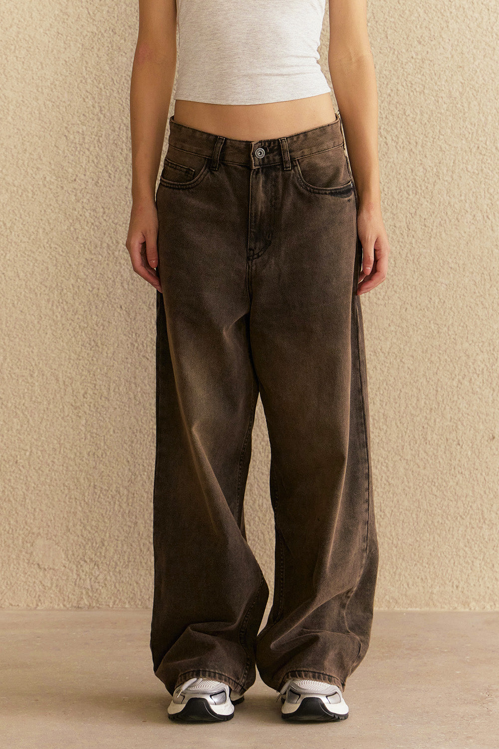 Mud Wash Wide Leg Jeans